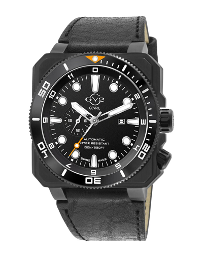 Gv2 Xo Submarine Swiss Chronograph Watch, 44mm In Black