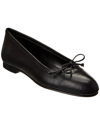 Manolo Blahnik Veralli Leather Flat In Black