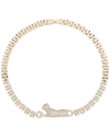 Eye Candy La The Luxe Collection Titanium Cz Leopard Collar Necklace