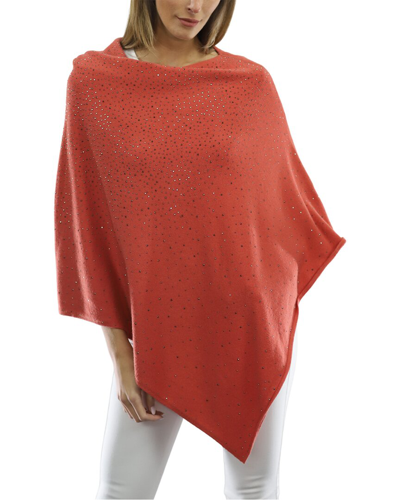 La Fiorentina Embellished Poncho In Orange