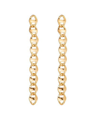 Eye Candy La Luxe Collection 24k Plated Cz Mariner Dangle Earrings In White