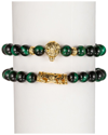 Eye Candy La Alloy Tiger Eye Buddha Set Bracelet