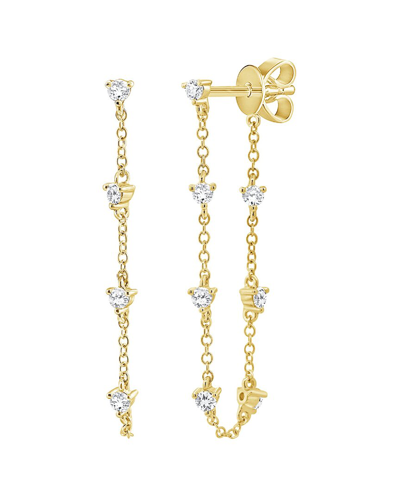 Sabrina Designs 14k 0.42 Ct. Tw. Diamond Chain Dangle Earrings In Yellow