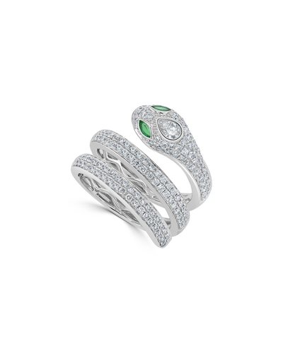 Sabrina Designs 14k 1.24 Ct. Tw. Diamond & Emerald Snake Wrap Ring