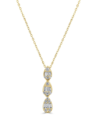 Sabrina Designs 14k 0.24 Ct. Tw. Diamond Drop Pendant Necklace