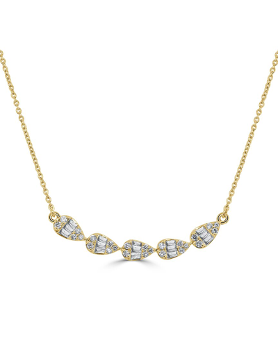 Sabrina Designs 14k 0.30 Ct. Tw. Diamond Bar Necklace