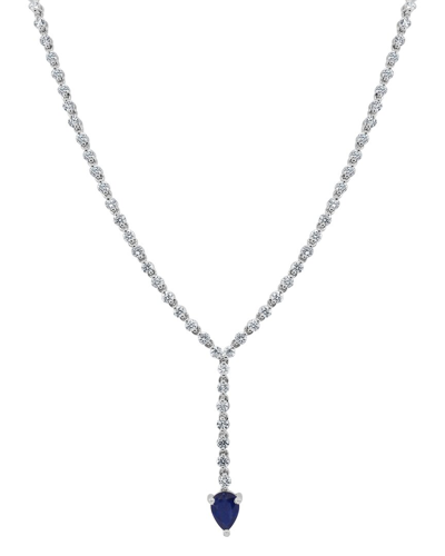 Sabrina Designs 14k 5.50 Ct. Tw. Diamond & Sapphire Drop Necklace