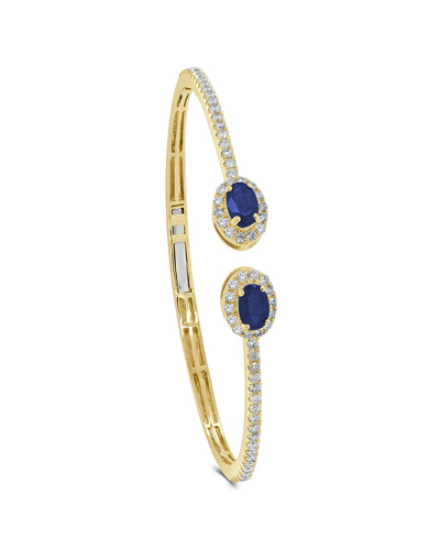 Sabrina Designs 14k 2.27 Ct. Tw. Diamond & Sapphire Cuff Bracelet