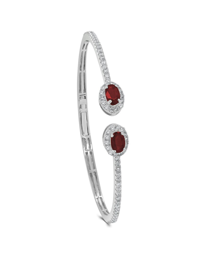 Sabrina Designs 14k 2.14 Ct. Tw. Diamond & Ruby Cuff Bracelet