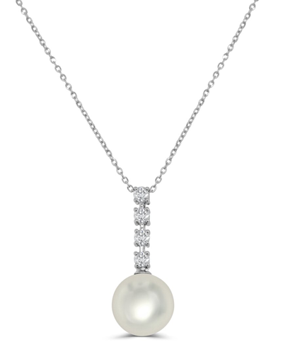 Sabrina Designs 14k 0.25 Ct. Tw. Diamond Pearl Pendant Necklace