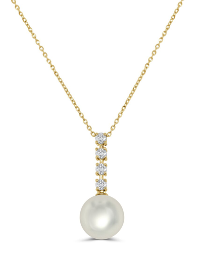 Sabrina Designs 14k 0.25 Ct. Tw. Diamond Pearl Pendant Necklace