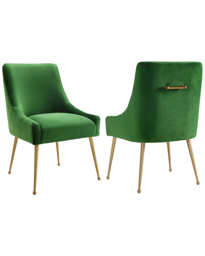 Tov Furniture Beatrix Green Velvet Side Chair