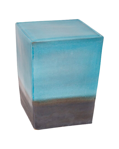 Seasonal Living Two Glaze Square Cube Set Of Two In Blue