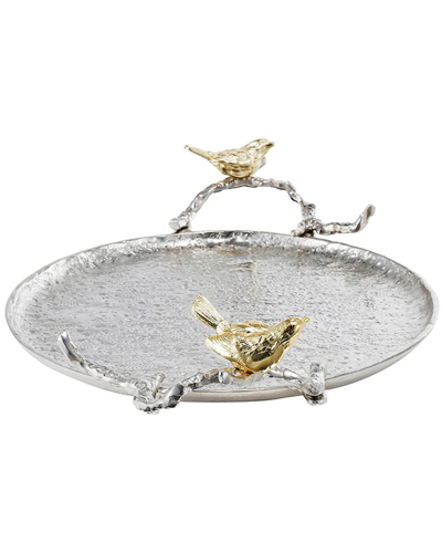 R16 Home Large Iron Tray In Silver