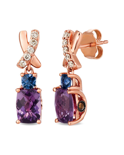 Le Vian 14k Strawberry Gold 2.15 Ct. Tw. Diamond & Gemstone Earrings