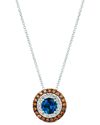 Le Vian 14k Vanilla Gold 1.45 Ct. Tw. Diamond & London Blue Topaz Pendant Necklace