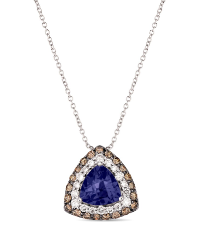 Le Vian 14k Vanilla Gold 1.66 Ct. Tw. Diamond & Tanzanite Pendant Necklace
