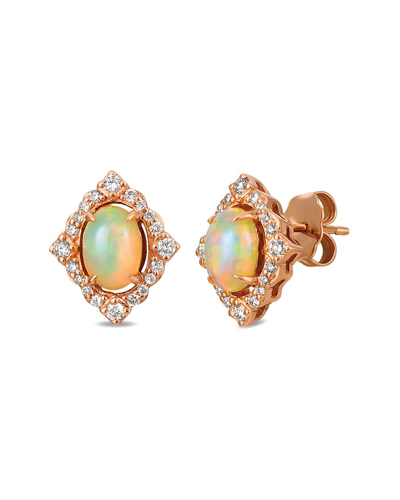 Le Vian ® 14k Strawberry Gold® 1.07 Ct. Tw. Diamond & Opal Earrings