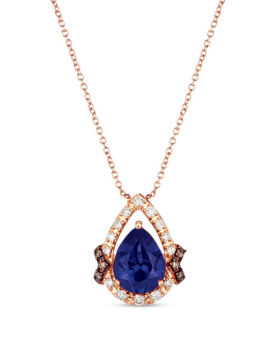 Le Vian ® 14k Strawberry Gold® 1.67 Ct. Tw. Diamond & Tanzanite Pendant Necklace