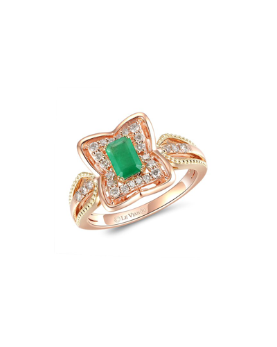 Le Vian ® 14k Two-tone 0.63 Ct. Tw. Diamond & Emerald Ring