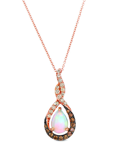 Le Vian 14k Strawberry Gold 1.65 Ct. Tw. Diamond & Opal Pendant Necklace