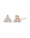 Sabrina Designs 14k Rose Gold 0.25 Ct. Tw. Diamond Cluster Studs