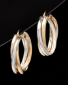 Italian Gold Two-tone Hoops
