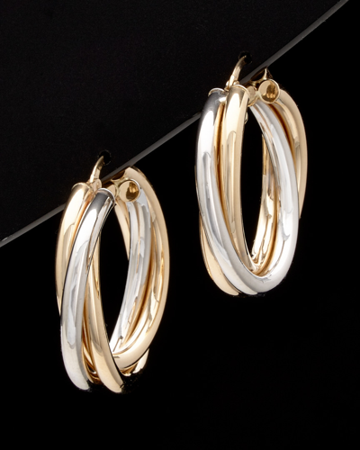 Italian Gold Two-tone Hoops