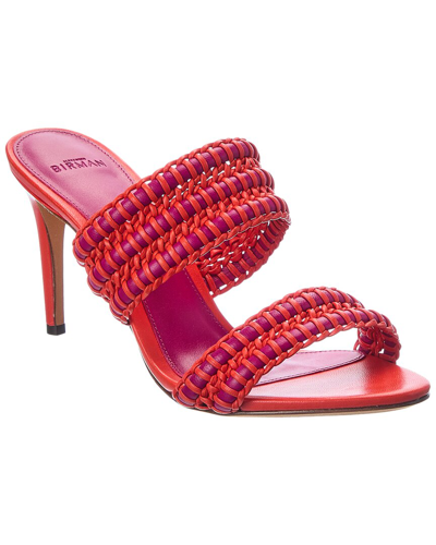 Alexandre Birman Emmy Woven Leather Sandals In Pink