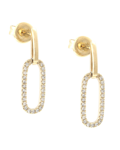 Diamond Select Cuts 14k 0.15 Ct. Tw. Diamond Paperclip Earrings