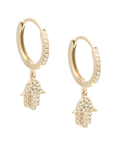 Diamond Select Cuts 14k 0.20 Ct. Tw. Diamond Eye Mini Hoops