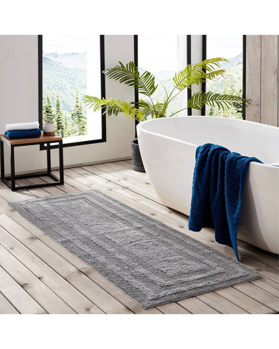 Nautica Logan Chrome Bath Rug In Silver