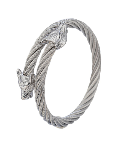 Eye Candy La Titanium Double Wolf Wire Bracelet