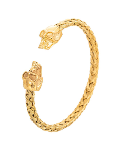 Eye Candy La Women's Luxe 18k Goldplated Titanium Skull Cuff Bracelet In Neutral