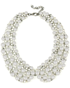 Eye Candy La Luxe Collection Glass Pearl Diana Statement Collar Necklace