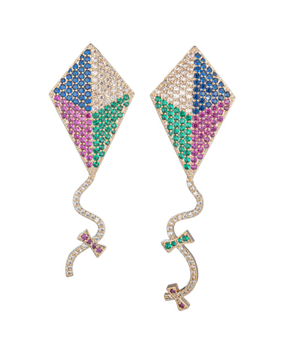 Eye Candy La Flying Kite Cz Drop Earrings