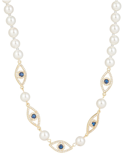 Eye Candy La Pearl Cz Eye Necklace