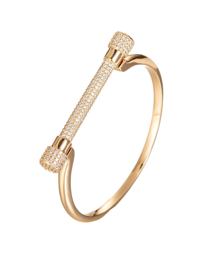 Eye Candy La Luxe Cz Kyle Cuff Bracelet In Neutral