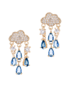Eye Candy La Eye Candy Los Angeles Luxe Collection 18k Plated Cz Rain Storm Dangle Earrings