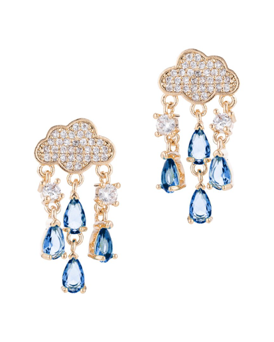 Eye Candy La Eye Candy Los Angeles Luxe Collection 18k Plated Cz Rain Storm Dangle Earrings