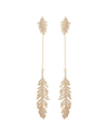 EYE CANDY LA EYE CANDY LA CZ FEATHER DROP EARRINGS