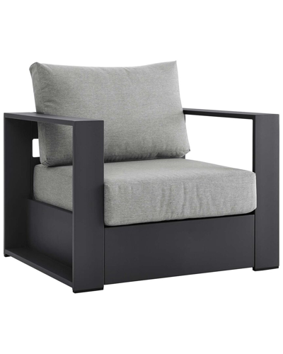 Modway Tahoe Outdoor Patio Powder-coated Aluminum Armchair In Grey