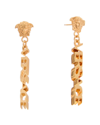 Versace Womans Gold Colored Metal Earrings With Medusa Logo In Gold