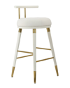 Tov Furniture Juniper White Vegan Leather Barstool