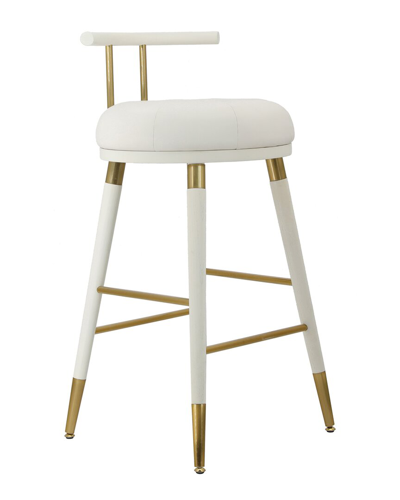 Tov Furniture Juniper White Vegan Leather Barstool