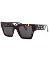 Versace Eyewear Square Frame Sunglasses In Brown