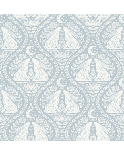 Nuwallpaper Blue Moon Rabbit Peel & Stick Wallpaper