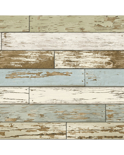 NUWALLPAPER NUWALLPAPER OLD SALEM VINTAGE WOOD PEEL & STICK WALLPAPER