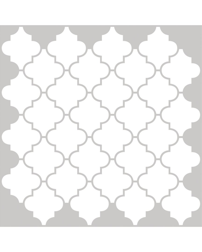 Inhome Quatrefoil Peel & Stick Backsplash Tiles Set Of 2 In White