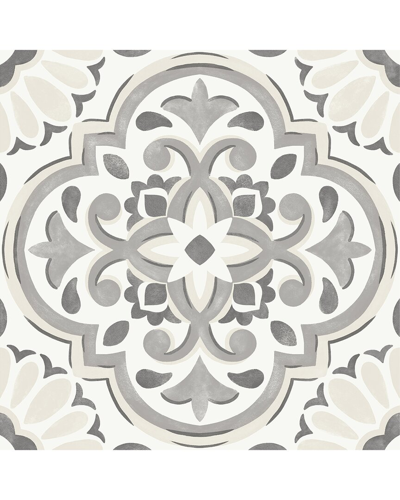 Floorpops Massimo Peel & Stick Floor Tiles Set Of 20 In Grey